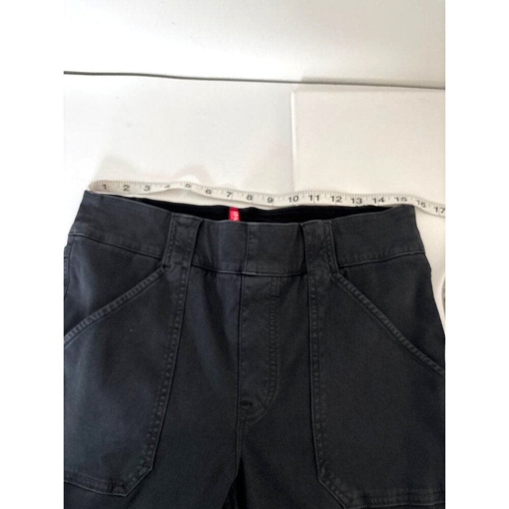 Spanx Jeans Size 1X Black Cargo Sleek Minimalist Slimming Pants Sculpted Modern - Picture 7 of 13